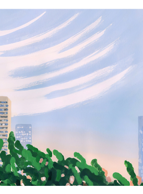 【特惠捡漏】插画师Seula Yi复刻艺术版画治愈系城市风景装饰画芯