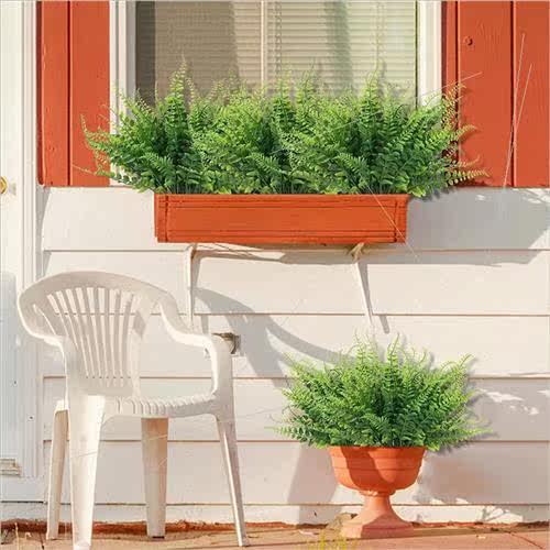 Artificial Outdoor Boston Ferns Fake Leaf Shrubs Green Plant - 图2