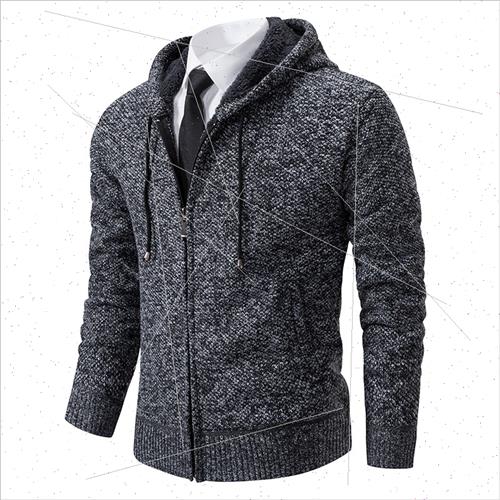 2023 fall winter new men fashion jacket cardigan sweater men - 图2