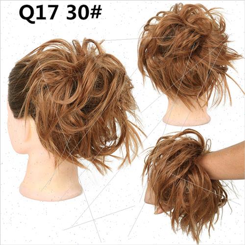 Women chemical fiber wig ring Europe cocktail hair ring fash - 图0