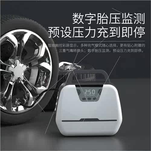 Car inflatable pump AC/DC car home dual-use digal display mu - 图1