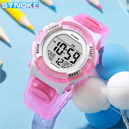 Children watch colorful luminous waterproof sports girls ele-图2