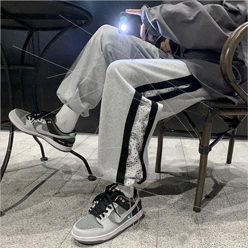 Sweatpants mens spring and fall new adjustable foot binding - 图0