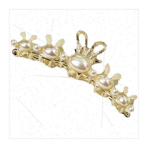 ins rabb ear hair clips metal large shark clip diamond encru - 图3