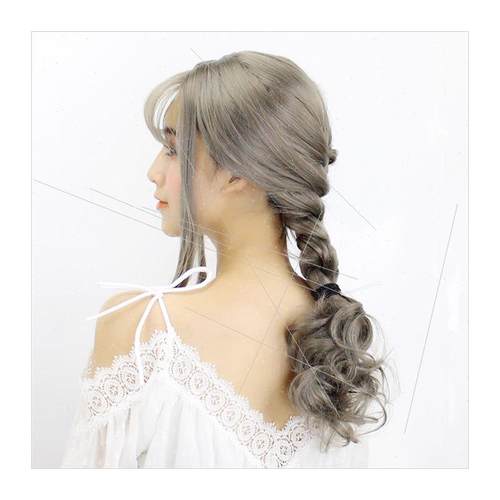 Wig female long curly hair big waves in middle parting reali - 图3