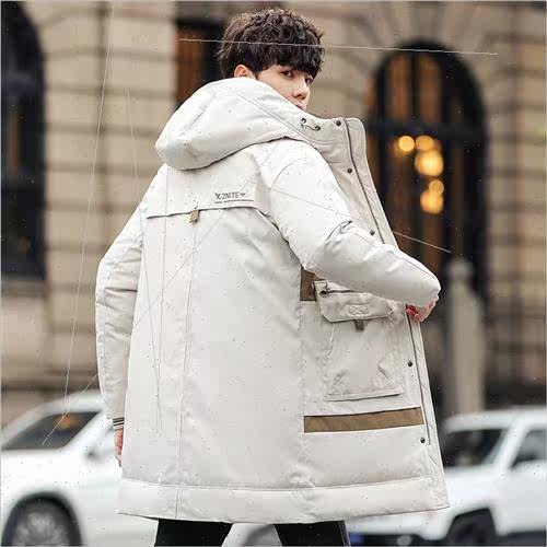 2022 winter down jacket men Korean  nd medium-length thicken - 图0
