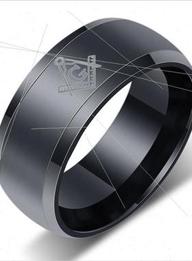 Europe Masonic Organization Laser  Ring Titanium Steel Men S