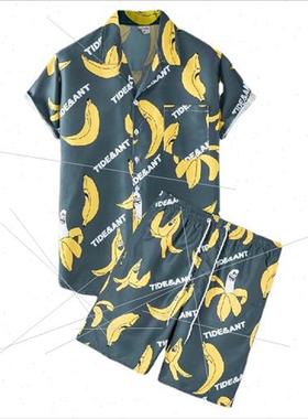 Hawaii Beach Shorts Shirt Men 2023 Four s Cuban Collar Print