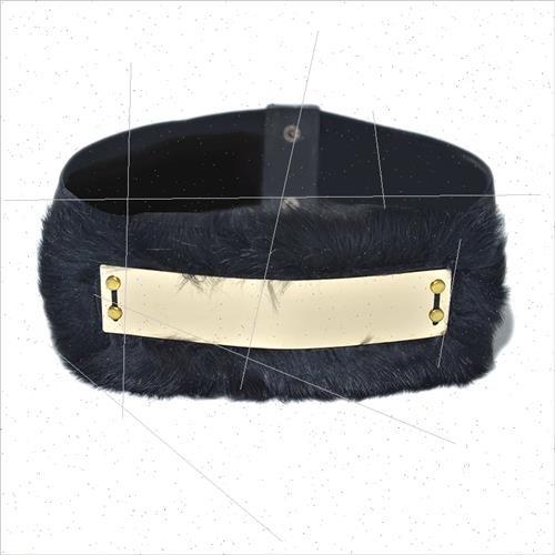 Fluffy elastic elastic ladies rabb hair decorative waistband - 图0