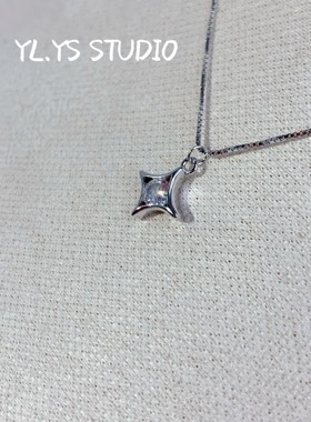 四芒星锁骨链其他银好看女银