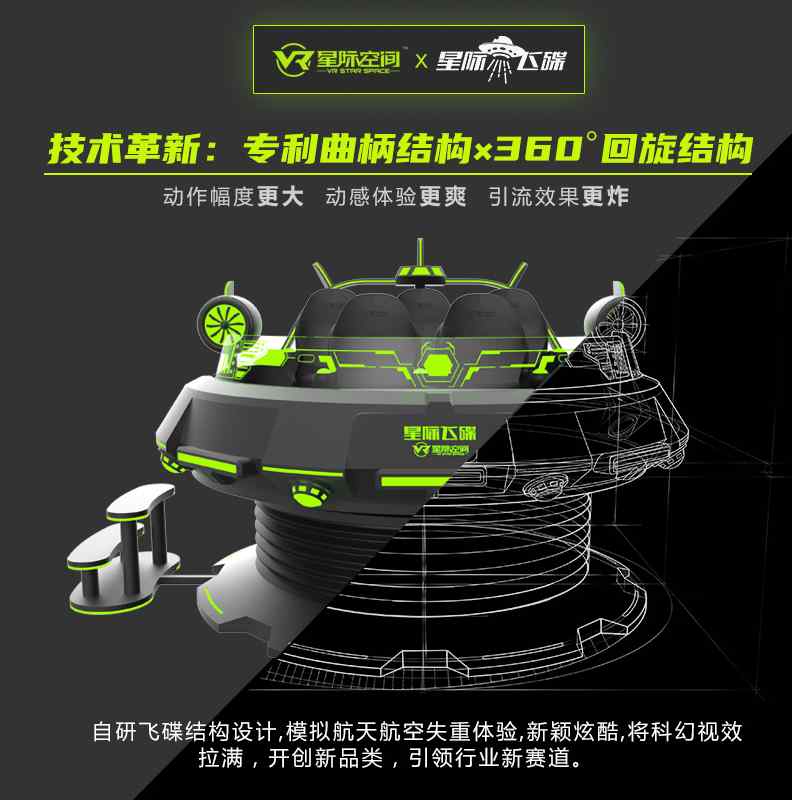 星际飞碟VR体感游戏机大型商用VR体验馆游乐场设备一套电玩城全套-图1