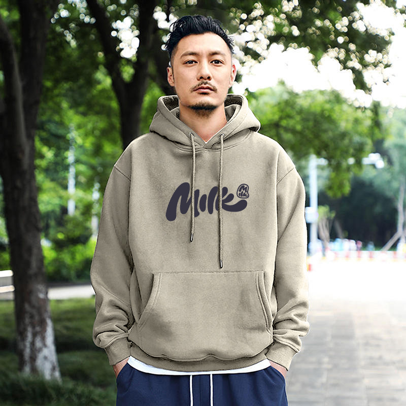 秋冬季新款重磅连帽卫衣情侣装加绒加厚潮牌宽松男女美式印花外套 - 图0