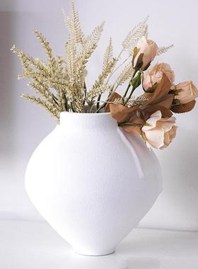 设计师抽象几何开口花器现代艺术民宿样板房展厅花瓶软装饰品摆件