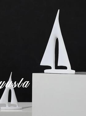 极简帆船办公室客厅电视柜餐厅柜样板间萌简单摆件软装饰品书房柜