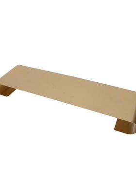 新中式简约金属长形托盘样板间客厅茶几茶室桌面软装饰品茶托摆件