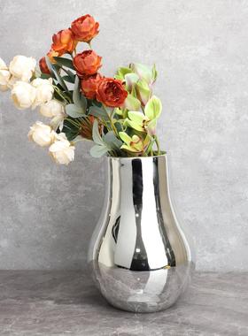 新中式玻璃灯泡花瓶花器样板房电视柜客厅卧室餐厅家居装饰摆件