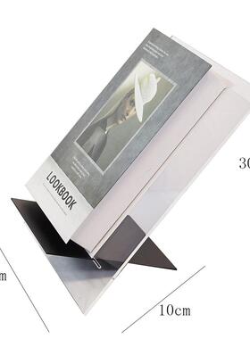 现代极简家居装饰摆件书架杂志架铁艺亚克力大理石工艺品摆设品