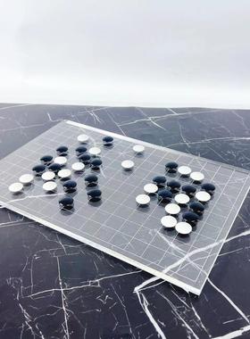 现代简约欧式轻奢黑白棋盘摆件客厅书房样板房售楼处桌面饰品