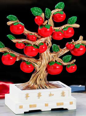 事事如意柿子树摆件客厅酒柜玄关博古架乔迁新居入宅布置装饰礼品