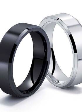 男士简约素圈单身戒尾戒个性食指戒光面戒指grgr