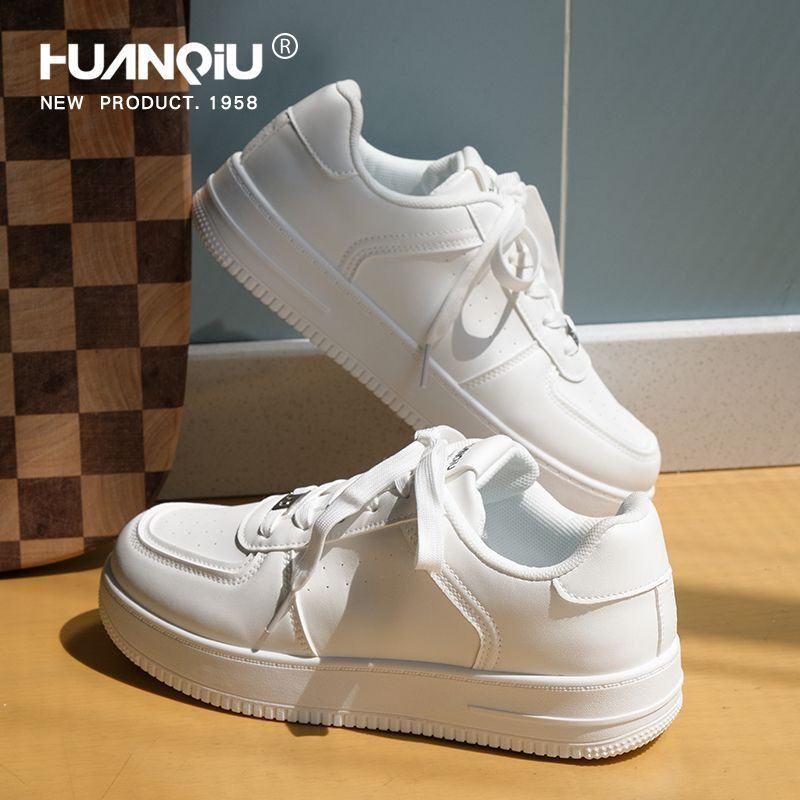 环球厚底小白鞋男2026新款百搭简约潮流时尚舒适美式复古减震耐磨