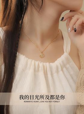 一见倾心项链女士2024新款和田玉吊坠纯银生日情人节礼物送女朋友