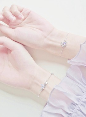 蝴蝶纯银手链女款2025新款轻奢小众精致生日七夕情人节送女友礼物