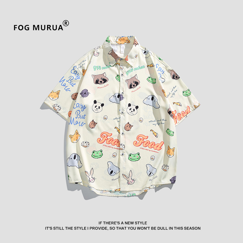 FOG MURUA2024夏季新款沙滩花衬衫男夏威夷海边冰丝度假短袖衬衣 - 图3