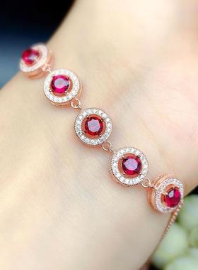 S925银手链空托4*4mm围钻