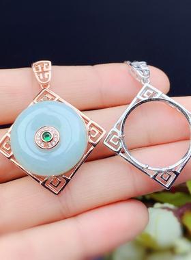 S925银圆22*22mm吊坠空托