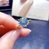 Rose Cut Topaz 925 Silver Flower Ring