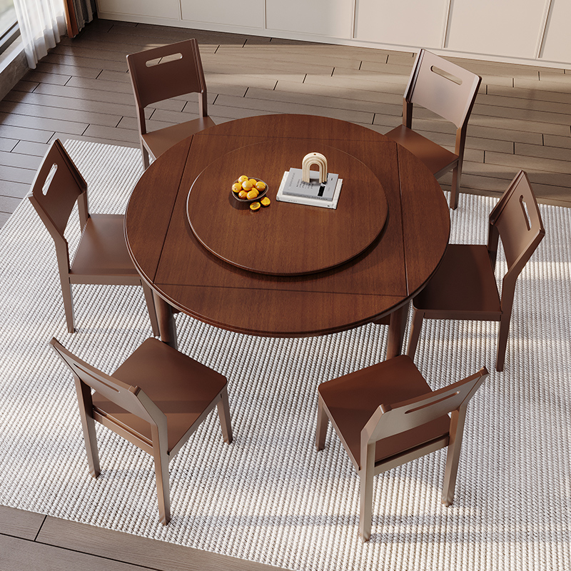餐桌麻将机实木中式圆桌全自动多功能折叠轻奢静音过山车麻将桌-图3