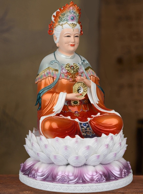 无生老母汉白玉像体摆件