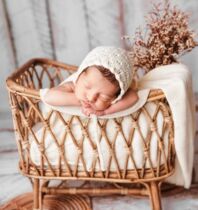 Newborn Photography Props Baby Basket Vinitage Rattan Baby Bé