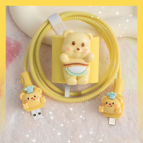 充电器保护套适用150W一加ACE2Pro/一加AVE2V防折断数据线缠绕线160W快充realmeGTNEO5/NEO3手机壳可爱卡通款 - 图2