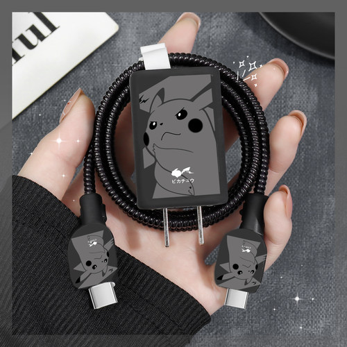 适用全包软壳66W华为mate80充电器充电线保护套华为matepadmini防折断数据线套绕绳华为matex7手机壳卡通印花 - 图3