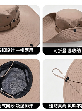 西部牛仔帽户外防晒遮阳