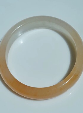 新疆天然金丝玉手镯戈壁彩玉宝石光料轮胎圈黄色红色内径60