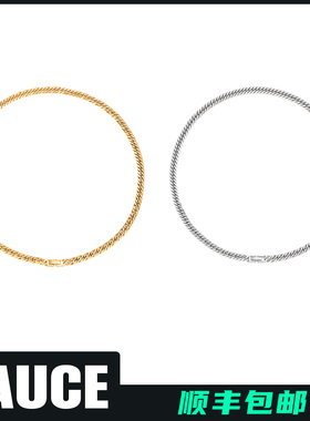 ZAUCE造赐 多切面双织古巴链 喜平链 电镀白金18K黄金