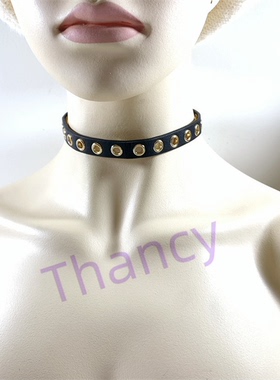 真皮项圈项链VIOLLINA打标