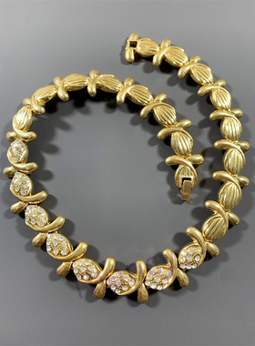 厚重质感百搭小鱼中古项链