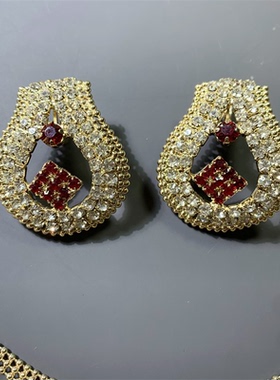 Vintage中古复古夸张铜质豆豆编