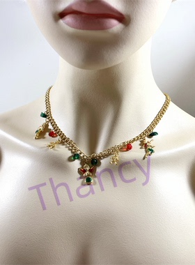 珐琅彩色吊坠手链项链KC打标