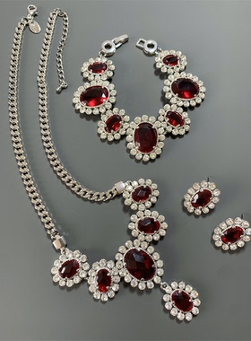 Vintage中古SP打标质感酒红色切