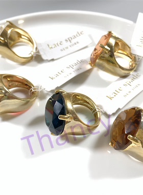 KS打标铜镀真金大颗水晶戒指