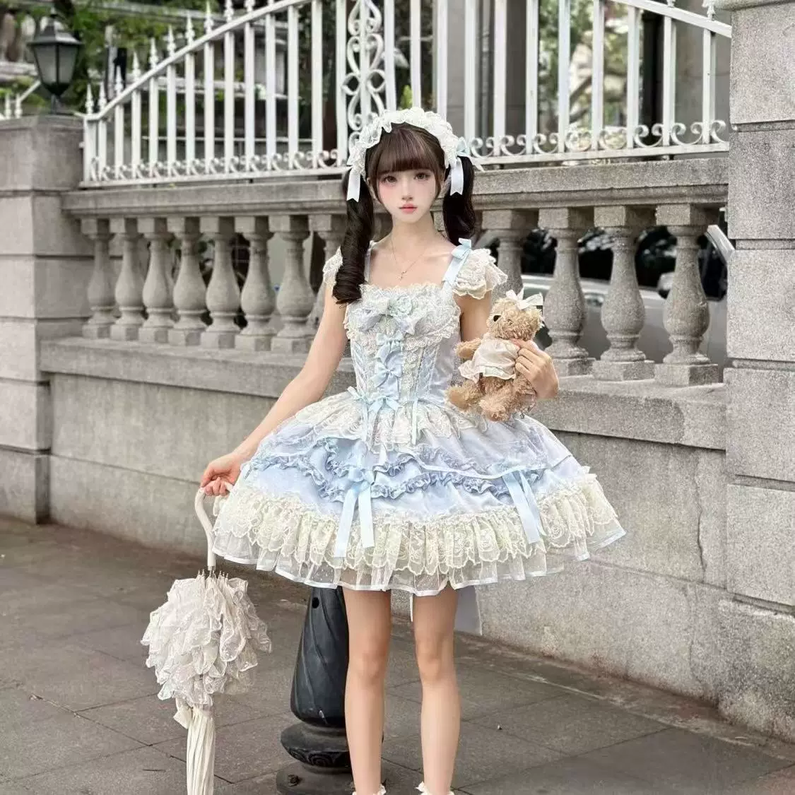 Платье с бантами, стильLolita, Lolita Jsk