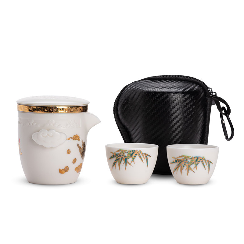 High-end fast-climbing tea set portable and easy to clean