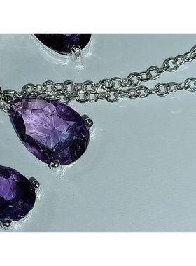 未定事件簿陆景和眸中景项链陆夫人手工制作银色时尚紫水晶不掉色