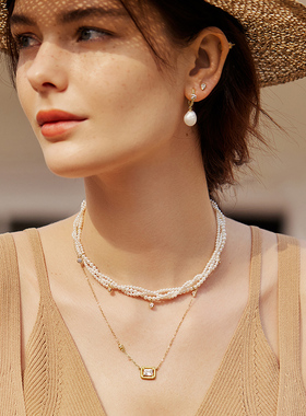 HEFANG何方珠宝度假编织三层链