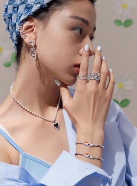 HEFANG何方小花柯基手链时尚小众设计手串手绳手环女圣诞礼物dx
